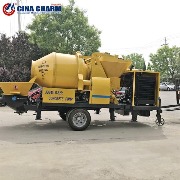 Mini Concrete Mixer Pump JBS40 40m3/H With Electric Motor Portable Concrete Pumps