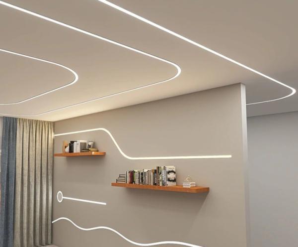Rohs Led Strip Aluminum 6063 T5 Profile Ip65 Extrusion Flexible Bendable Alu Channel Surface Mounted