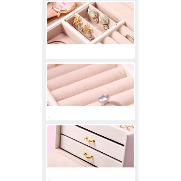 Accepable OEM/ODM Fashion Suit Travel Jewelry Boxes with Large Storage in Pu Leather
