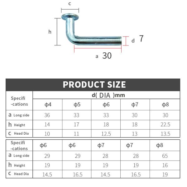 Heavy Duty Shelving Pallet Rack Safety Bolt, Universal Drop Pin, Universal Cross Beam Locker Drop Pin, Accessory Shelvin