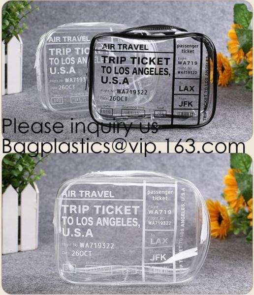 Girls clear PVC hot Cosmetic Bag Travel Cosmetic Makeup Pouch with Zipper and Washable,glitter pvc cosmetic pouch
