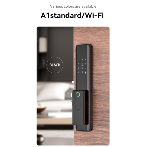 YAGU NEO Aluminum Alloy Biometric Wood Door Digital Fingerprint Lock With Camera Keyless Biometric Lock for Home Security TUYA