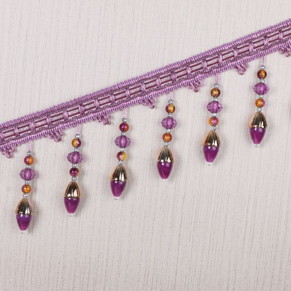 Handmade fashionable chain beads lace tassels fringes for curtain/sofa/pillow decoration