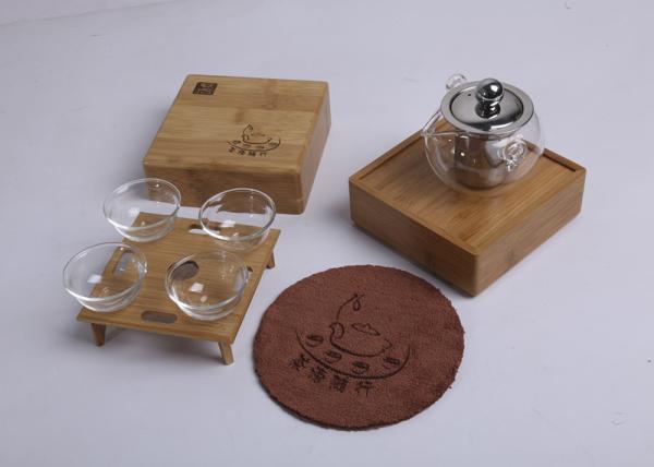 Portable Food Grade Tea Infuser Set  Glass Teapot / SS Infuser / 4 Cups