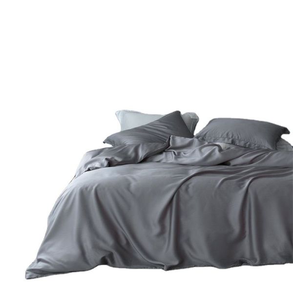 Домашний набор постельного белья Oeko-tex Сертифицированный линзовый тенцель Покрытие одеяла и мягкое шелковое постельное белье