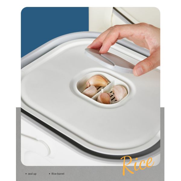Customizable Logo Food Grade PP Plastic Rice Storage Container with Spoon 5-10kg Load