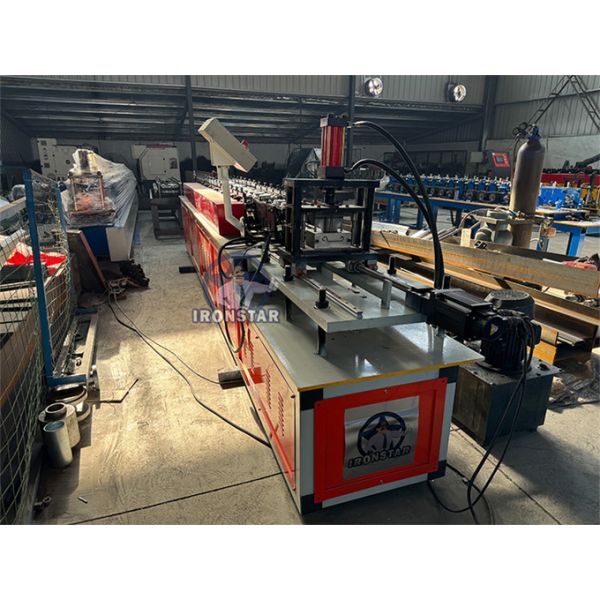 “100mm sandwich rolling shutter door machine, sandwich shutter roll forming machine, insulated shutter panel forming line, rolling shutter door making machine, cold roll former, metal shutter door ”