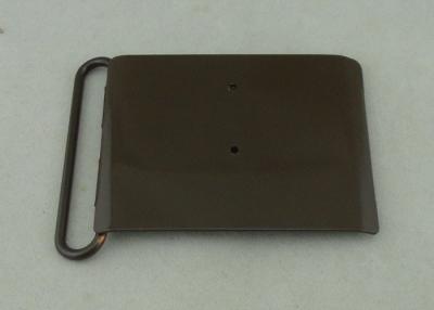 Silkscreen / Offset Printing Custom Made Belt Buckles With Black Nickel Plating