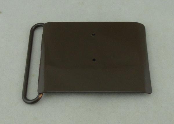 Silkscreen / Offset Printing Custom Made Belt Buckles With Black Nickel Plating