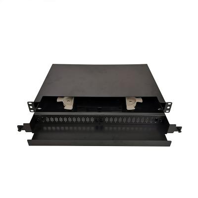 24 caixas de remendo da fibra do painel da terminação da fibra da montagem em rack da gaveta dos núcleos