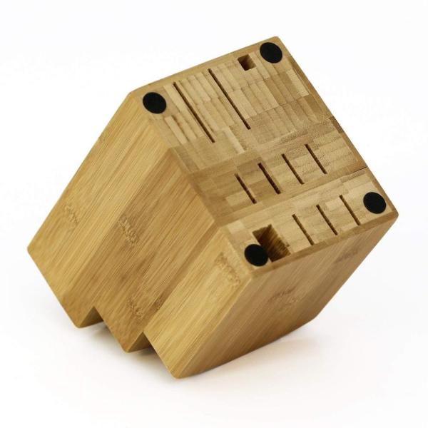 Easy Mount Bamboo Magnetic Knife Holder , Magnetic Wood Knife Block Unbreakable