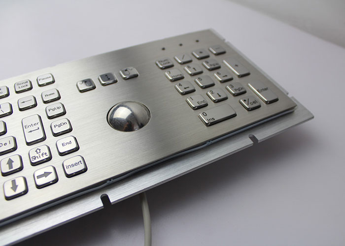 PS2 107 числовая клавиатура нержавеющей стали ключей IP65 с трекболом