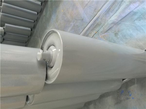 CEMA Galvanized Painting Rubber Conveyor Rollers For Electronic Belt Conveyor