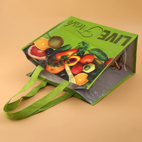 Environmental Protection Non Woven Reusable Shopping Bags D Cut CMYK Printing