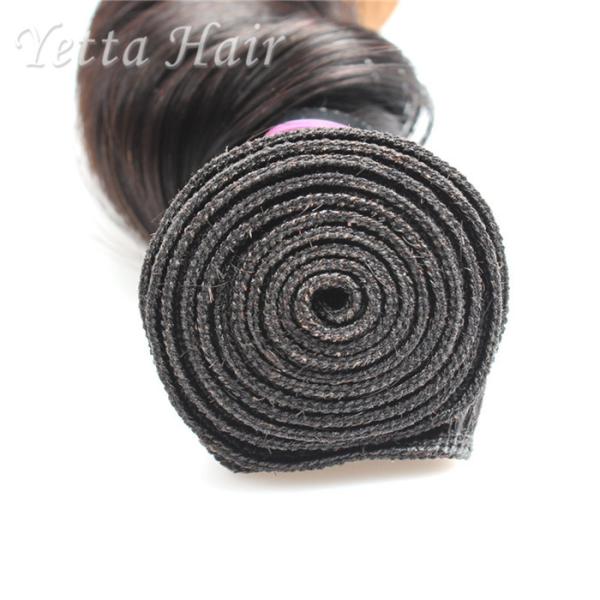 Weave indiano natural do cabelo da categoria 7A de 100%, extensões do cabelo de Brown escuro