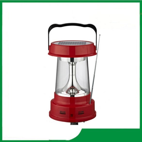 Portable solar led lantern with radio for camping, FM & AM led light solar lantern for cheap sale