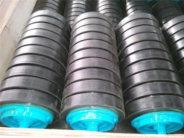 Rubber Lagging C4 Mining Conveyor Impact Roller For Coal Transportation