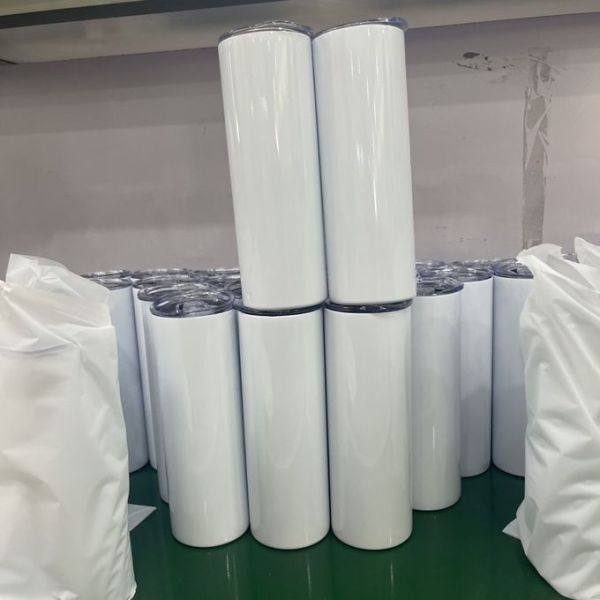 Blank Stainless Steel 20 Oz Sublimation Tumbler With Straw Bulk Skinny Straight