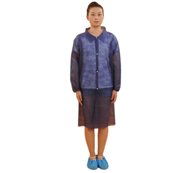 Disposable SMS Nonwoven Chemistry Lab Coat