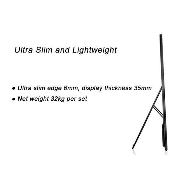 IP40 Indoor LED Poster Screen Digital Ads Display 2880Hz Refresh Rate 2 Years Warranty