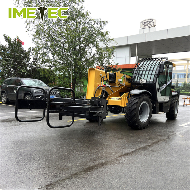 Hydraulic Long Telescopic Boom Rough Terrain Telehandler Forklift Carbon Steel Frame