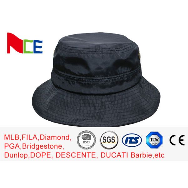 Подгоняйте логотип черной шляпы ведра рыболова изготовленный на заказ для женщины человека