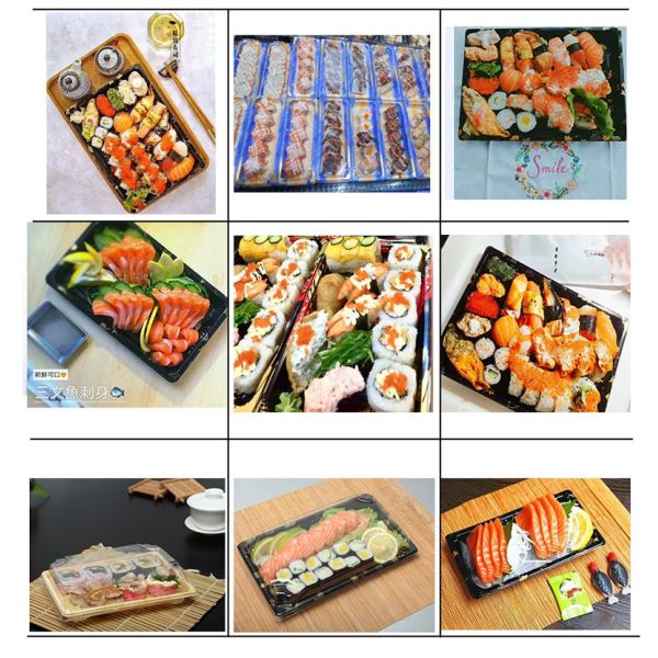 ODM Food Grade Plastic Disposable Sushi Box For Restaurant