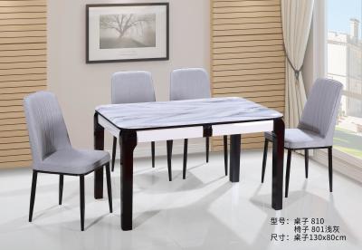 Simple Assembly Stone Wood Coffee Table , Stylish Dining Room Table Sets
