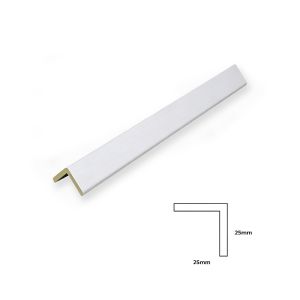 25x25mm Decorative PVC Fluted Corner Trim Panels Bamboo Wood Fiber Eco Friendly Wall Protection for Interior Corners