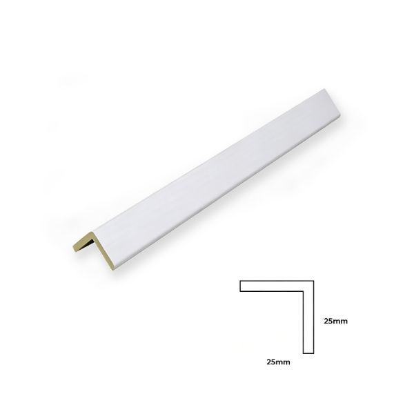 25x25mm Decorative PVC Fluted Corner Trim Panels Bamboo Wood Fiber Eco Friendly Wall Protection for Interior Corners