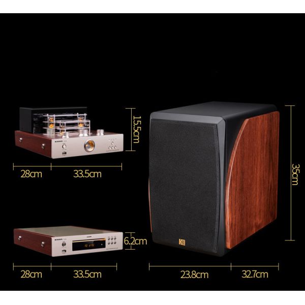 Orador passivo da estante da cor de madeira, orador em dois sentidos de Bluetooth 8 ohms