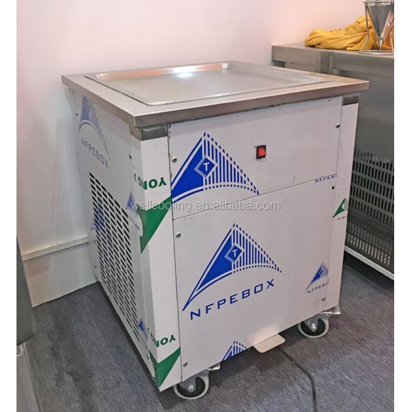 Customized Fast Freezing Ice Cream Machine Single Square Pan Fried Molding Ice Cream Roll Machine