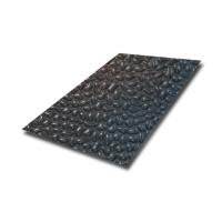 Plaque d'acier noir avec motif de nid d'abeille en forme de bosse SS 304 tôle métallique en acier inoxydable martelée