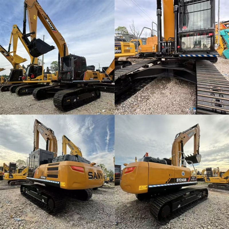95 percent new secondhand Sany SY245H 24 ton crawler excavator low fuel consumption in stock