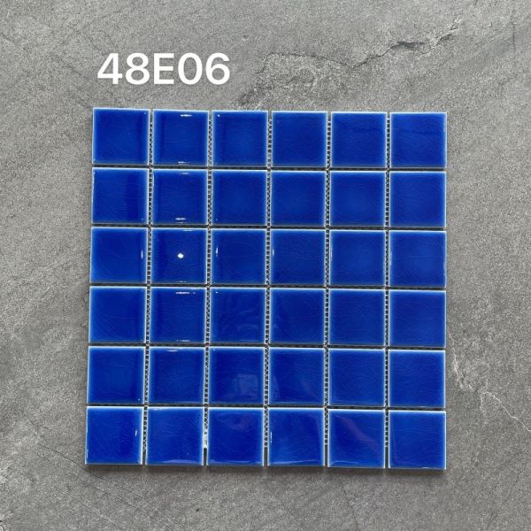 Surface bleue verte mosaïque de piscine en céramique antidérapant pour hôtel