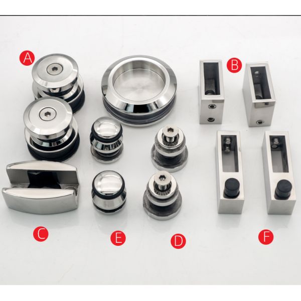 304 Нержавеющая сталь Стекло оборудование для современных сараев двери Душ без рамы дизайн стиль