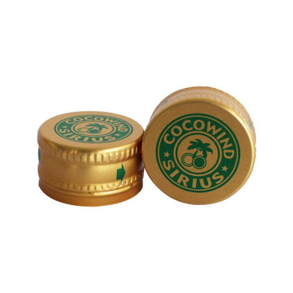 Twist Off 28mm Tamper Evident Cap Aluminum Ropp Bottle Cap For Beverage Glass Bottle
