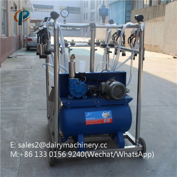 Pail Bucket Mobile Milking Machine With Clusters For Cows Goats Sheep
