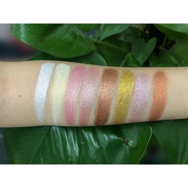 Loose Shimmer Makeup Highlighter Palette 8 Colors Cosmetic Pigment Powder