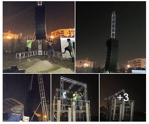 Church Sound System Speaker Line Array Dual 10 Inch Birch Plywood