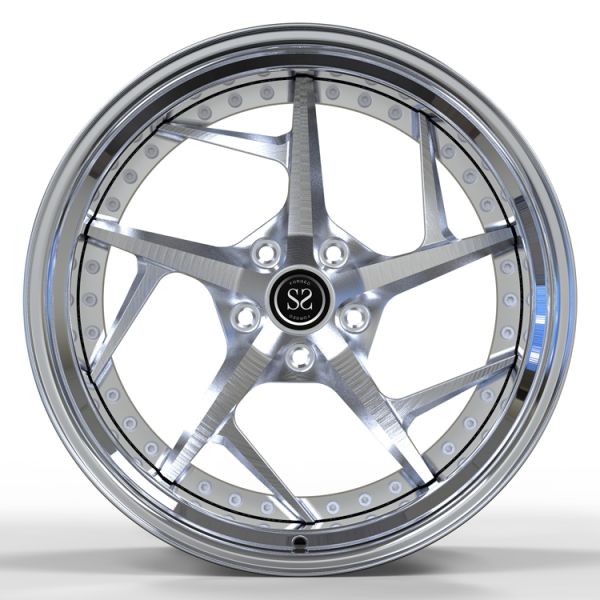 Спица почищенная щеткой стороной покрытия Chrome катит 2 части 18x7 19x12 расположила ступенями оправы мустанга сплава