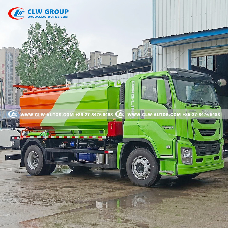 ISUZU FTR 8m³ Vacuum Suction Truck with 205HP Euro VI Engine and Water Tank Heating System