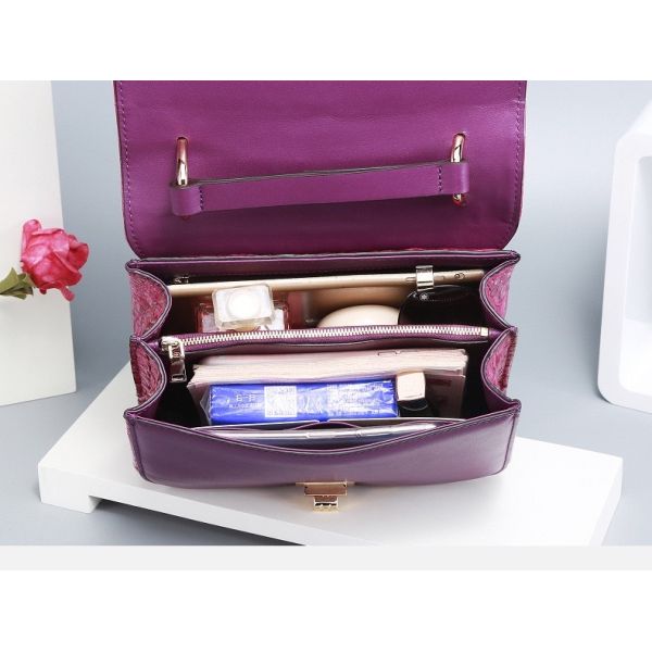 Authentic Genuine Crocodile Skin Female Small Purse Women Handbag Exotic Alligator Leather Lady Cross Shoulder Bag