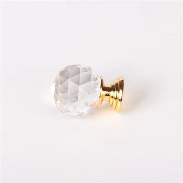Hardware Accessories Zinc Alloy Wardrobe Knob Pull Kitchen Cabinet Drawer Sphere Ball 20mm Crystal Furniture Handle