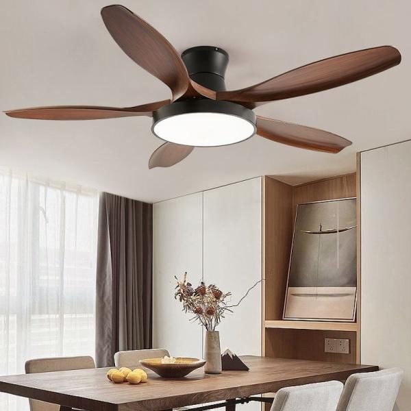 Ventilateur de plafond simple nordique en ABS avec télécommande, 61 pouces, ventilateurs de plafond super vent
