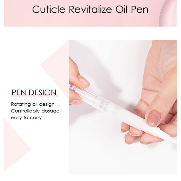 Fácil de aplicar pluma de aceite de la cutícula de las uñas vacía 3ml plástico de formato de tubo de cepillo torcer la pluma de cepillo para el aceite hidratante de la cutícula de las uñas