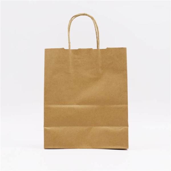 Custom Logo Khaki Kraft Wedding Gift Bag 8lb Load