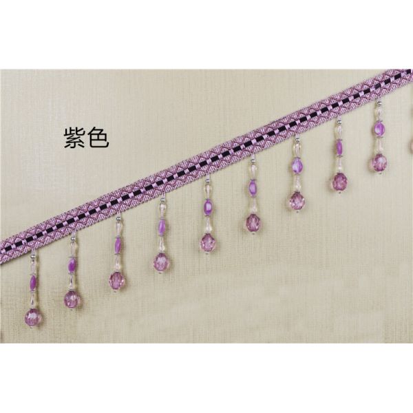 Handmade fashionable chain beads lace tassels fringes for curtain/sofa/pillow decoration