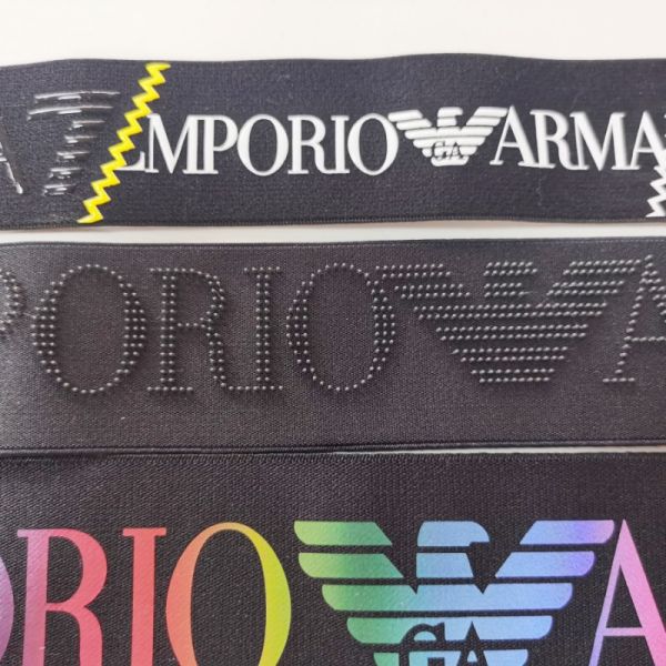 BV одобрил печать эластичной резиновой ленты силикона логотипа 3d для ткани йоги