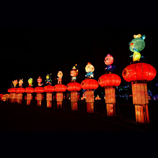 Theme Park Illuminate Light Show Holiday Silk Festival Lantern Exhibition